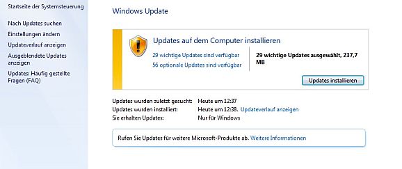 Windows Update (Bild: ZDNet.de)