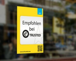 eTrusted-Aufkleber Ladeneingang (Bild: Trusted Shops)