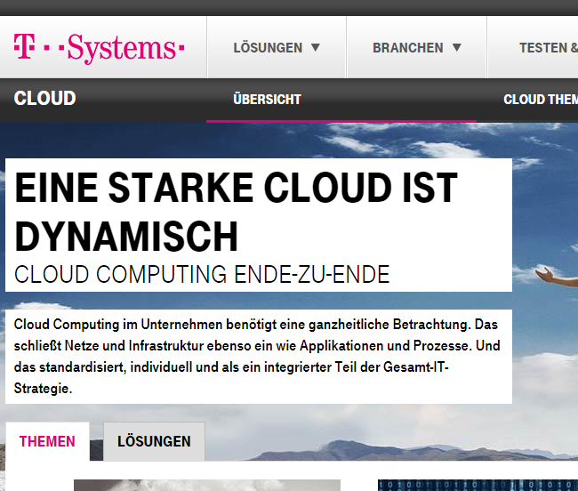 Telekom unterstützt  Cisco Intercloud