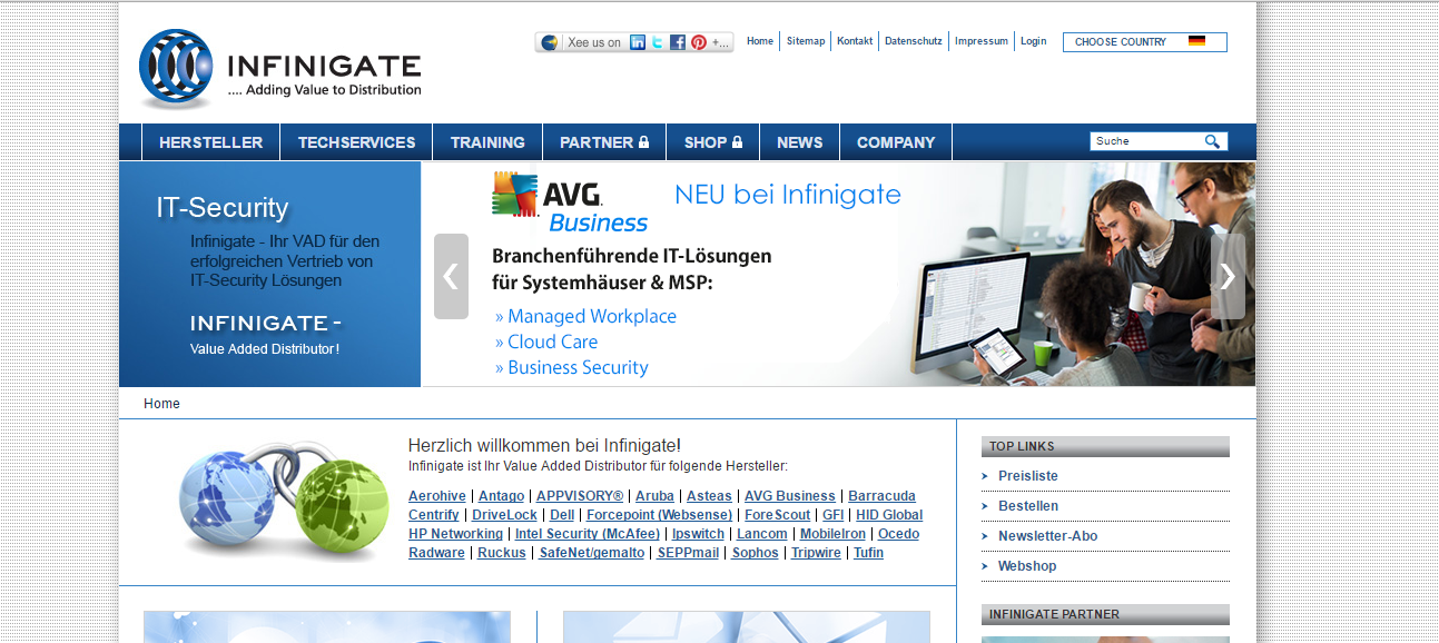 Infinigate vertreibt AVG